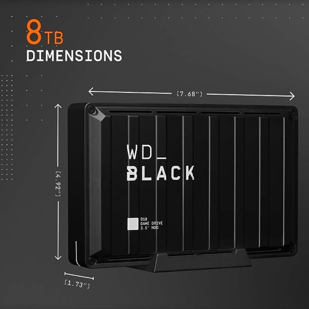 WD_BLACK 8TB D10 Game Drive - Portable External Hard Drive